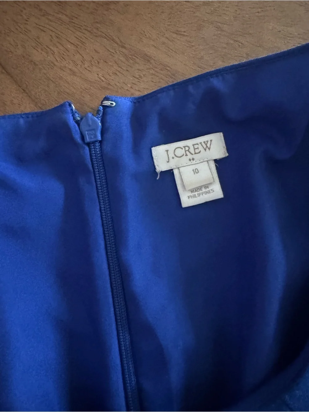 J. Crew Classic Sleeveless Blue Wool and lined Dress - size 10